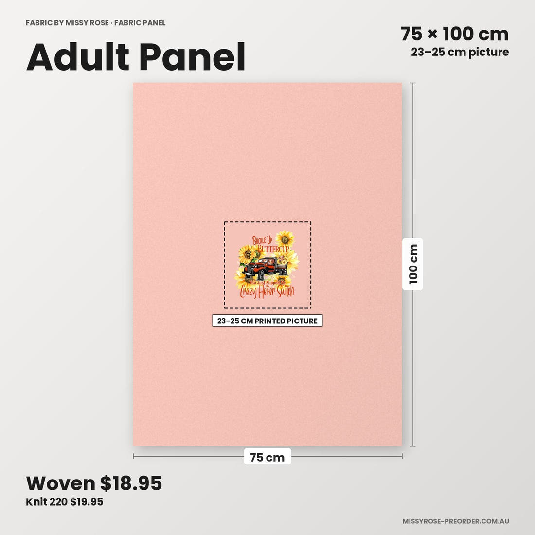 Profanity Fabric Panel 128 adult panel sizing – 23–25 cm printed picture on 75 × 100 cm fabric | Fabric by Missy Rose