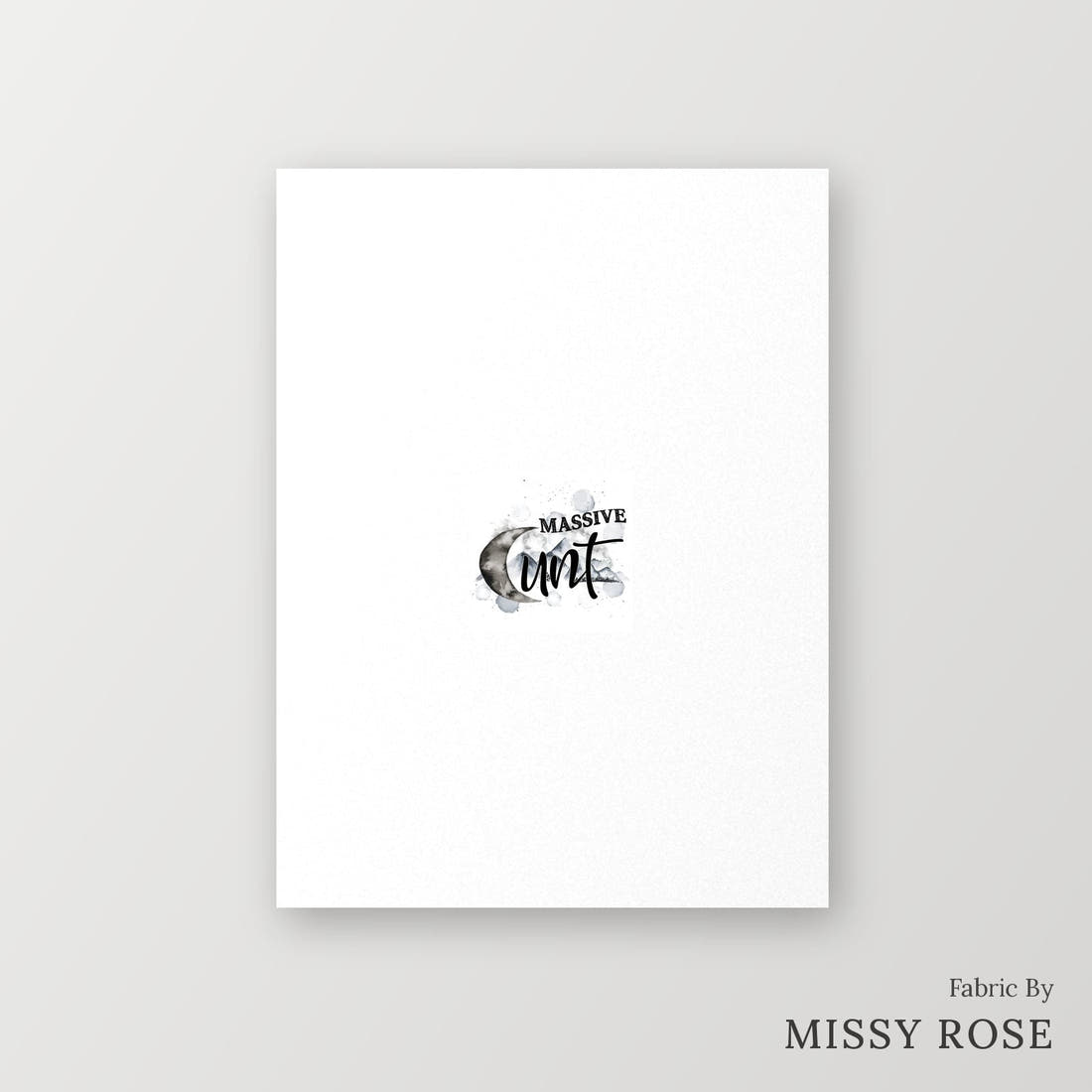 Profanity Fabric Panel 129 – printed fabric panel with centred picture, custom printed to order | Fabric by Missy Rose