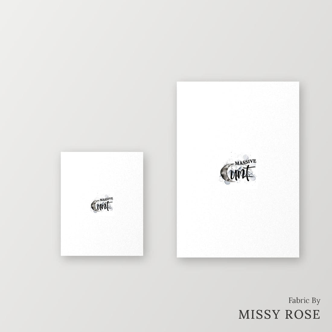 Profanity Fabric Panel 129 – universal and adult panel sizes side by side | Fabric by Missy Rose