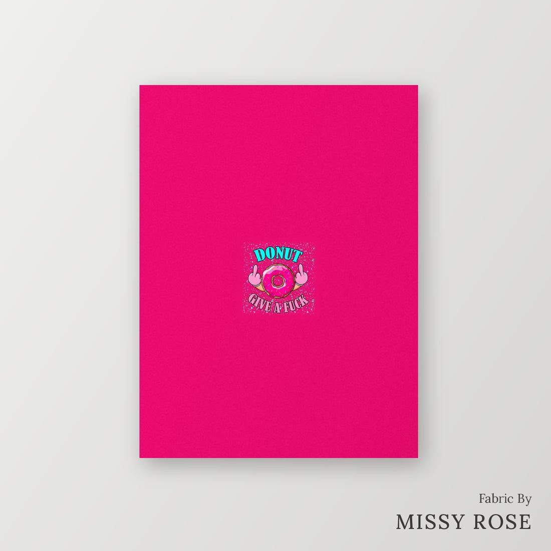 Profanity Fabric Panel 13 – printed fabric panel with centred picture, custom printed to order | Fabric by Missy Rose