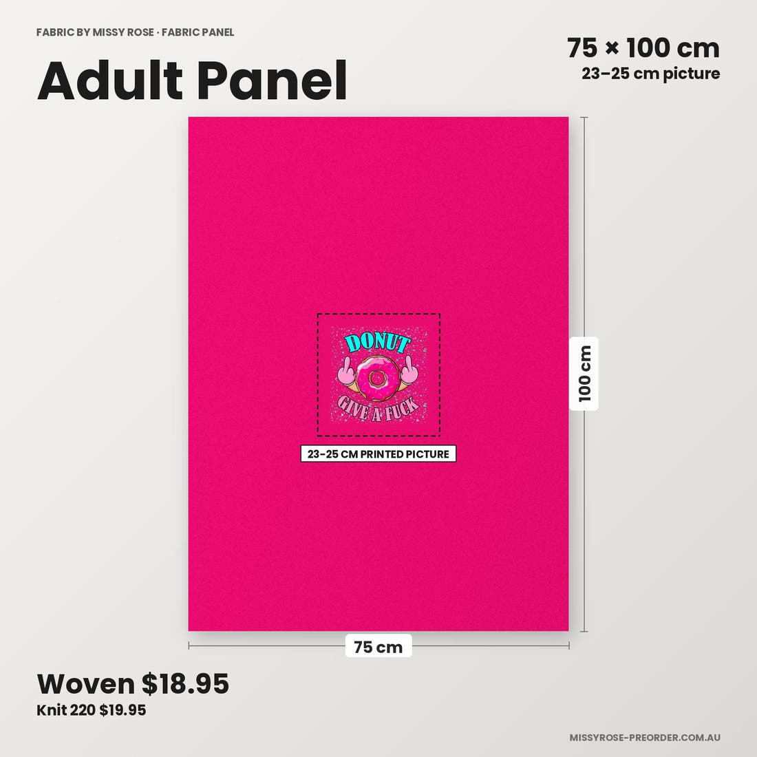 Profanity Fabric Panel 13 adult panel sizing – 23–25 cm printed picture on 75 × 100 cm fabric | Fabric by Missy Rose