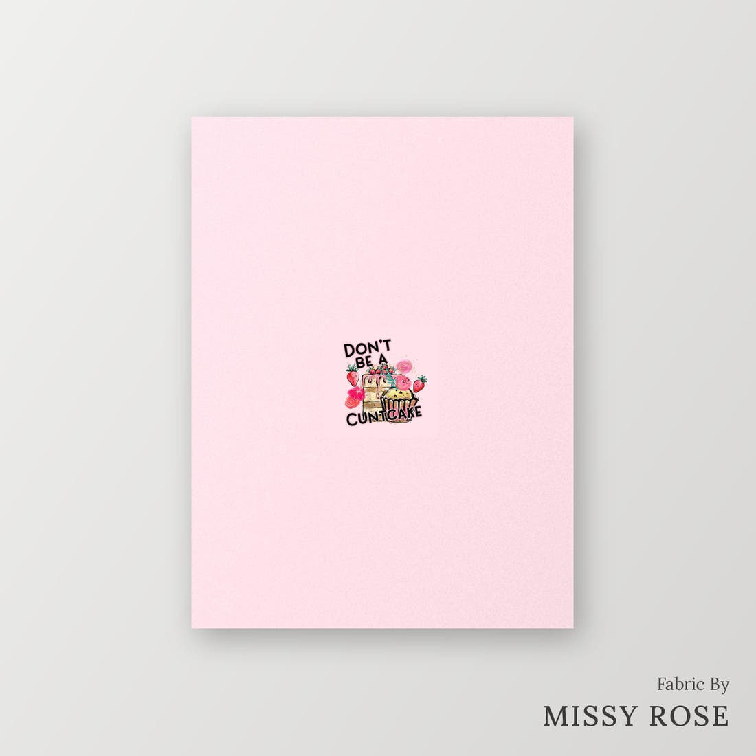 Profanity Fabric Panel 131 – printed fabric panel with centred picture, custom printed to order | Fabric by Missy Rose