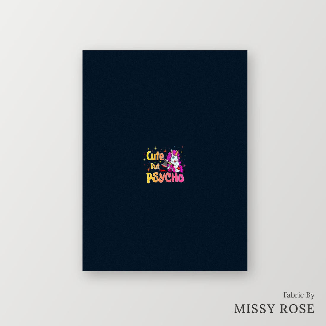 Profanity Fabric Panel 134 – printed fabric panel with centred picture, custom printed to order | Fabric by Missy Rose