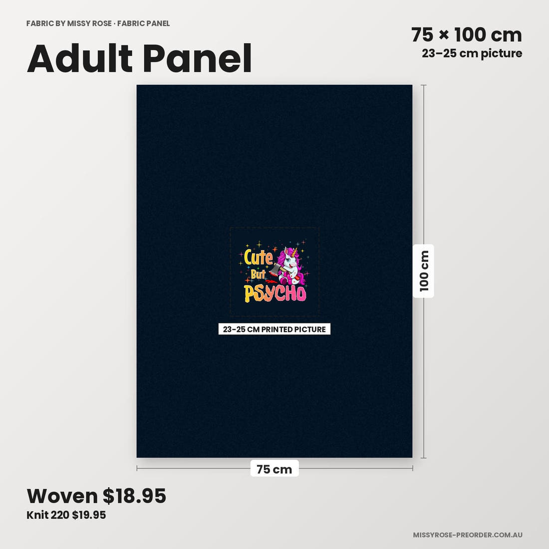 Profanity Fabric Panel 134 adult panel sizing – 23–25 cm printed picture on 75 × 100 cm fabric | Fabric by Missy Rose