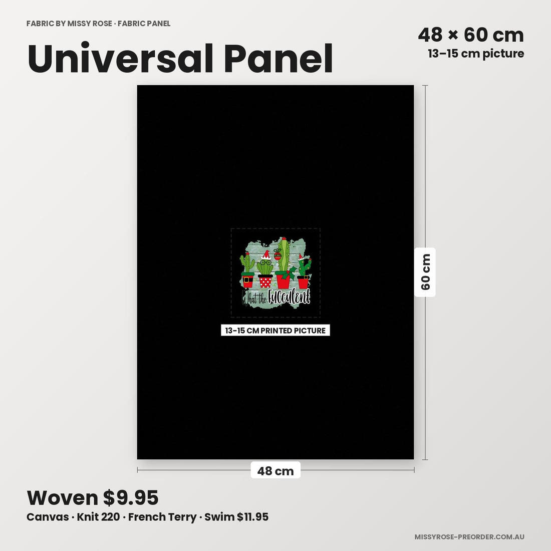Profanity Fabric Panel 136 universal panel sizing – 13–15 cm printed picture on 48 × 60 cm fabric | Fabric by Missy Rose