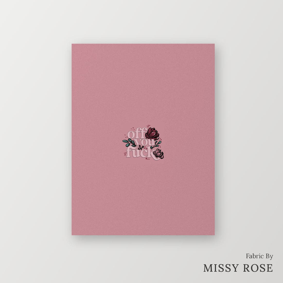 Profanity Fabric Panel 14 – printed fabric panel with centred picture, custom printed to order | Fabric by Missy Rose