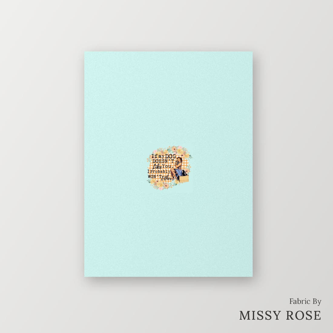 Profanity Fabric Panel 140 – printed fabric panel with centred picture, custom printed to order | Fabric by Missy Rose
