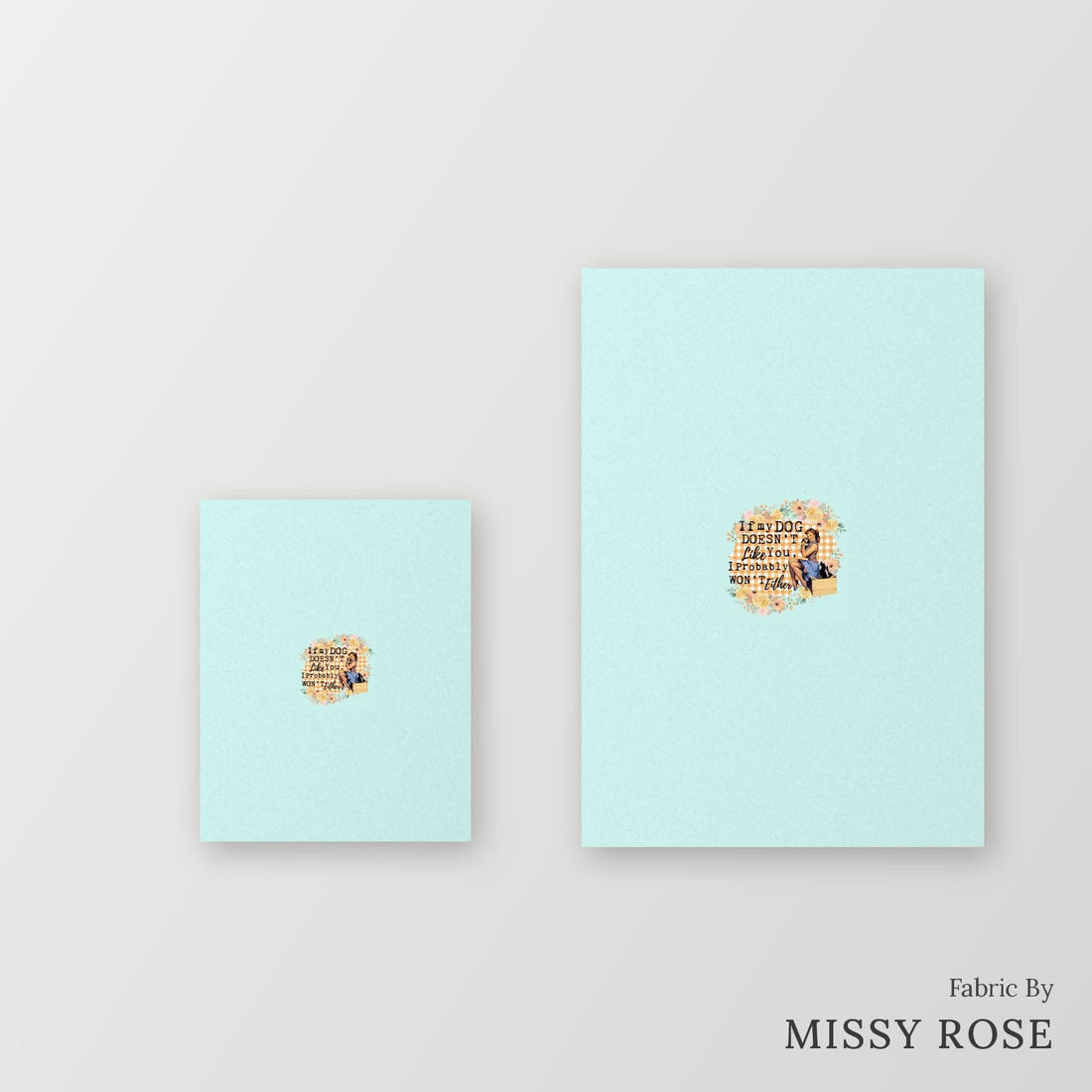Profanity Fabric Panel 140 – universal and adult panel sizes side by side | Fabric by Missy Rose