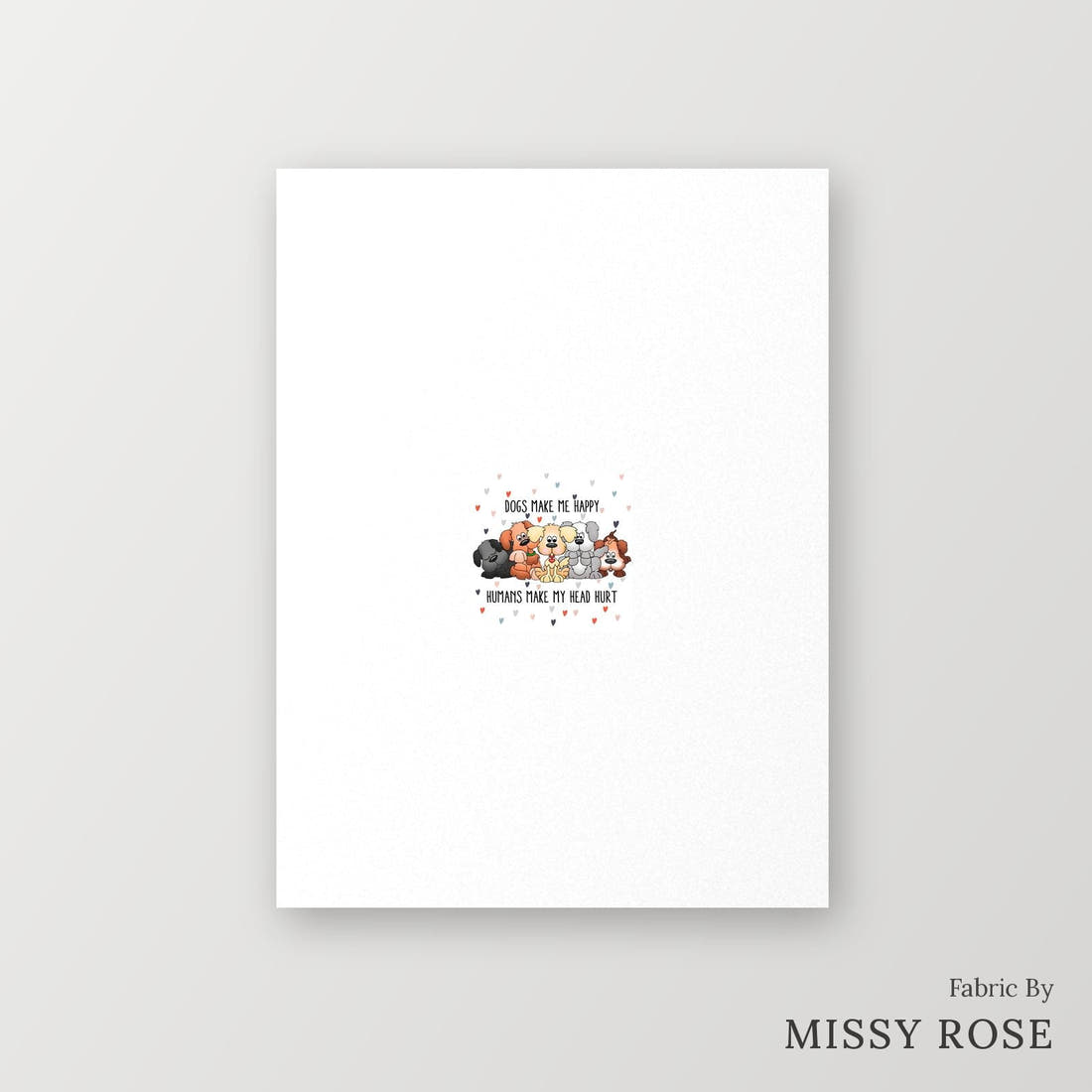 Profanity Fabric Panel 141 – printed fabric panel with centred picture, custom printed to order | Fabric by Missy Rose