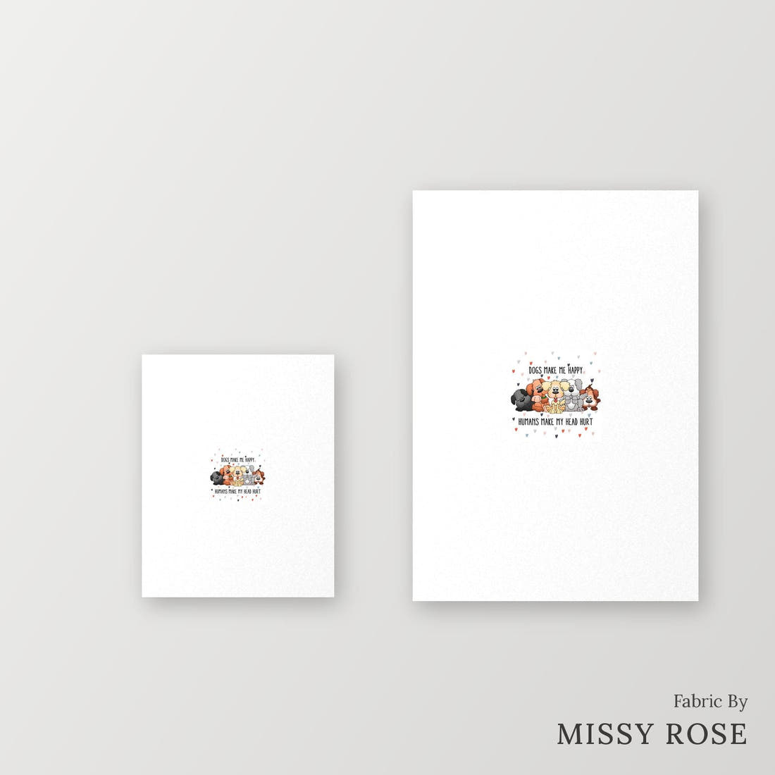 Profanity Fabric Panel 141 – universal and adult panel sizes side by side | Fabric by Missy Rose