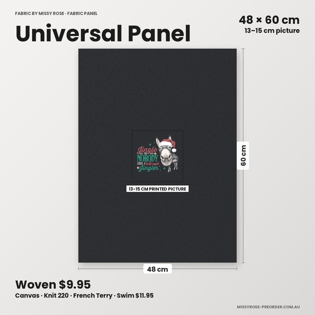 Profanity Fabric Panel 142 universal panel sizing – 13–15 cm printed picture on 48 × 60 cm fabric | Fabric by Missy Rose