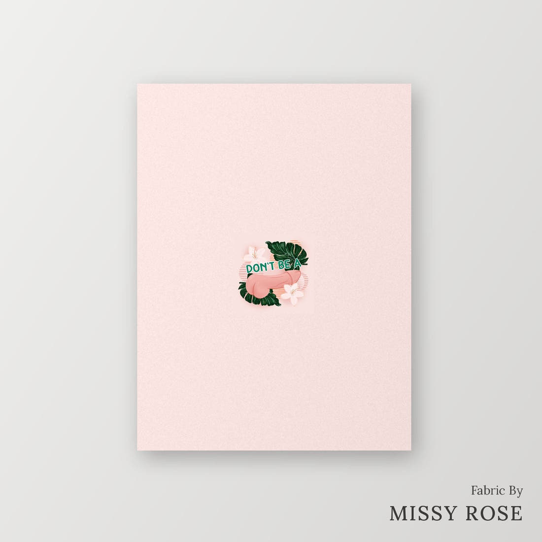 Profanity Fabric Panel 143 – printed fabric panel with centred picture, custom printed to order | Fabric by Missy Rose