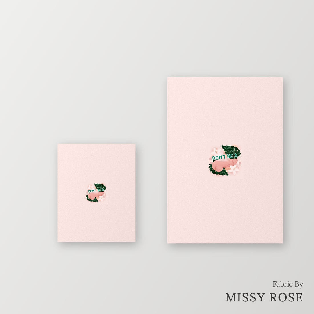 Profanity Fabric Panel 143 – universal and adult panel sizes side by side | Fabric by Missy Rose