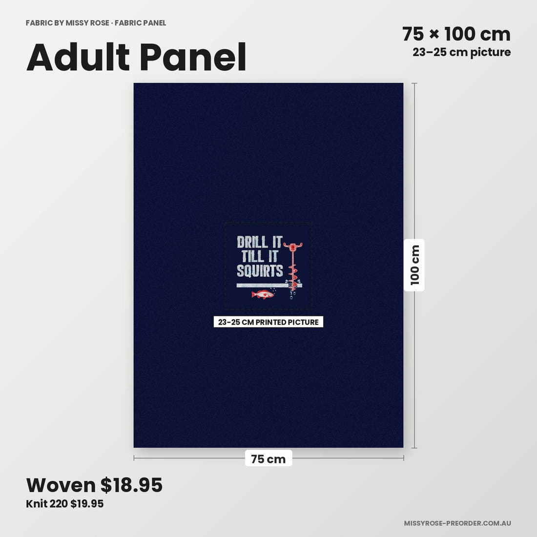 Profanity Fabric Panel 144 adult panel sizing – 23–25 cm printed picture on 75 × 100 cm fabric | Fabric by Missy Rose