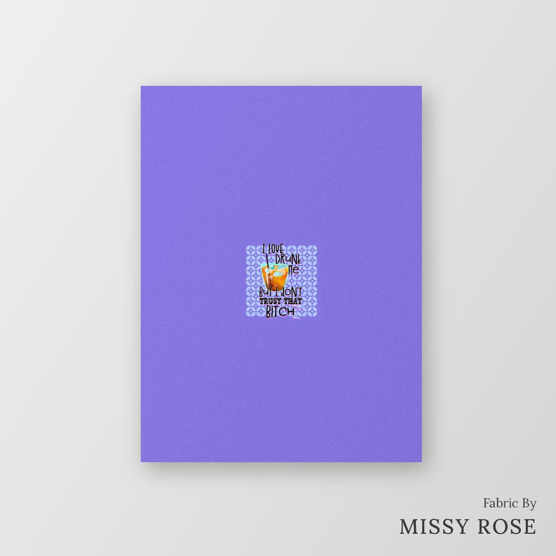Profanity Fabric Panel 145 – printed fabric panel with centred picture, custom printed to order | Fabric by Missy Rose