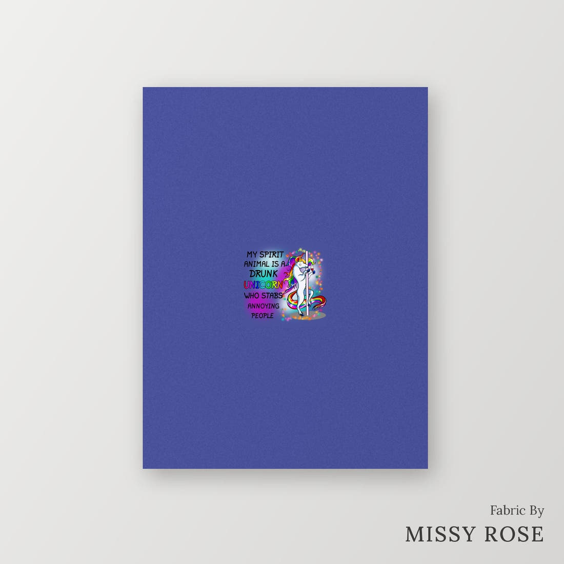 Profanity Fabric Panel 146 – printed fabric panel with centred picture, custom printed to order | Fabric by Missy Rose