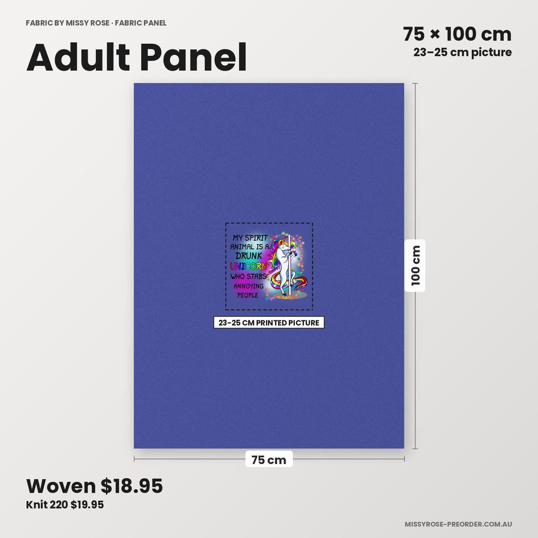 Profanity Fabric Panel 146 adult panel sizing – 23–25 cm printed picture on 75 × 100 cm fabric | Fabric by Missy Rose