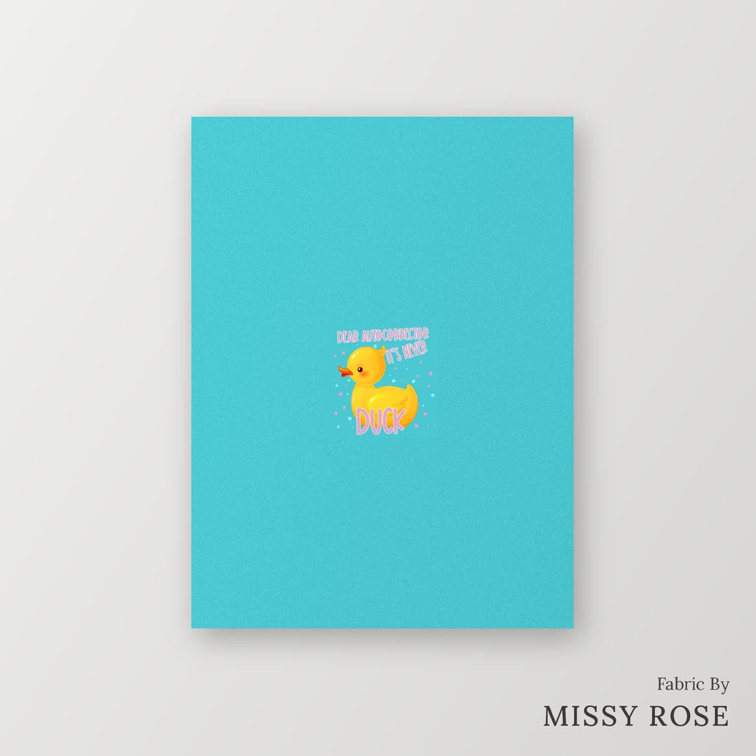 Profanity Fabric Panel 147 – printed fabric panel with centred picture, custom printed to order | Fabric by Missy Rose