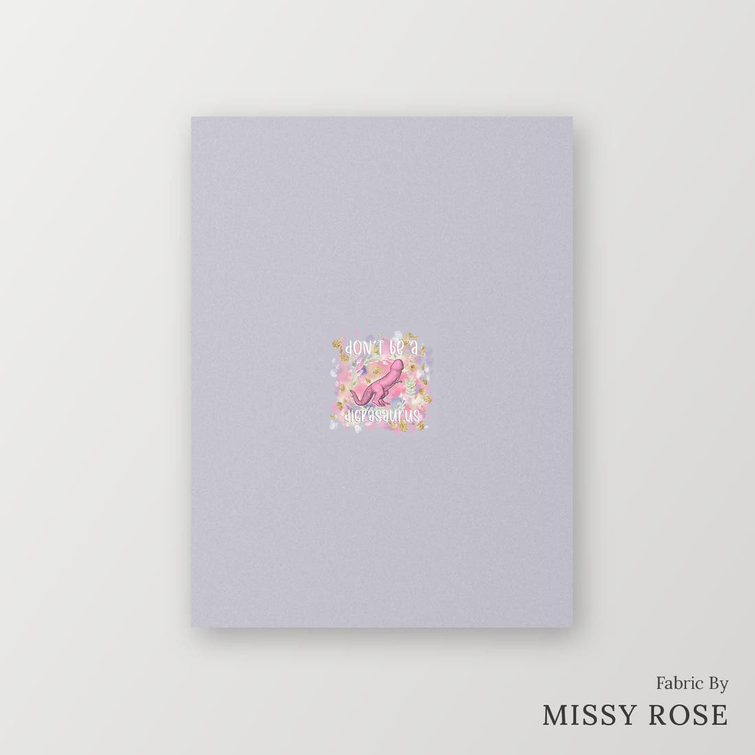 Profanity Fabric Panel 148 – printed fabric panel with centred picture, custom printed to order | Fabric by Missy Rose