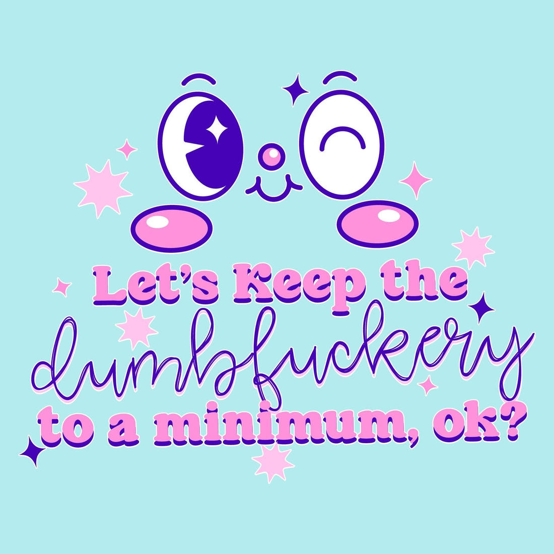 Profanity Fabric Panel 149 – full artwork close-up of the printed picture | Fabric by Missy Rose
