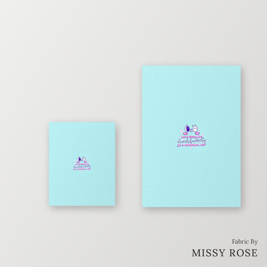 Profanity Fabric Panel 149 – universal and adult panel sizes side by side | Fabric by Missy Rose