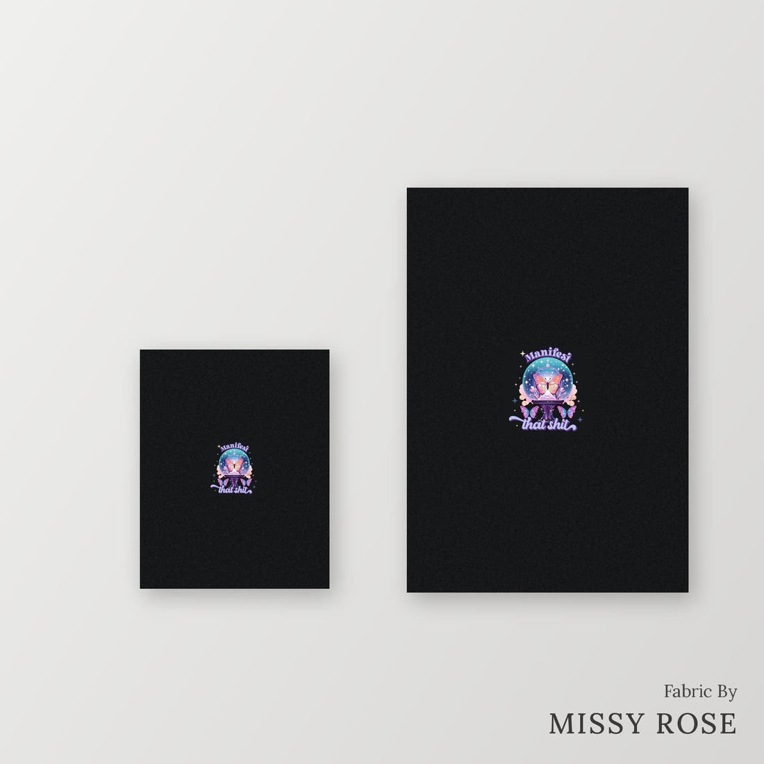 Profanity Fabric Panel 15 – universal and adult panel sizes side by side | Fabric by Missy Rose