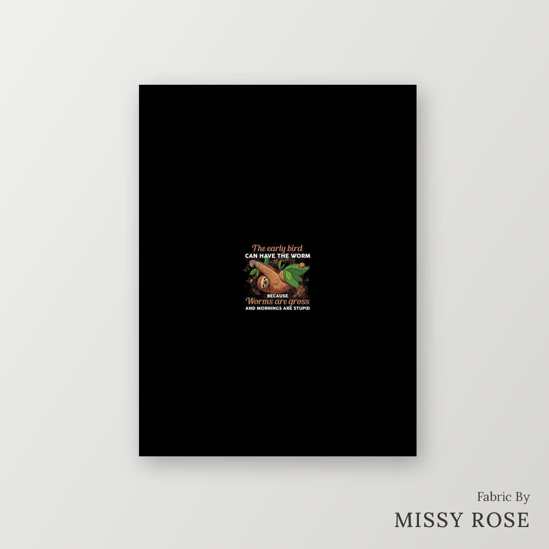 Profanity Fabric Panel 150 – printed fabric panel with centred picture, custom printed to order | Fabric by Missy Rose