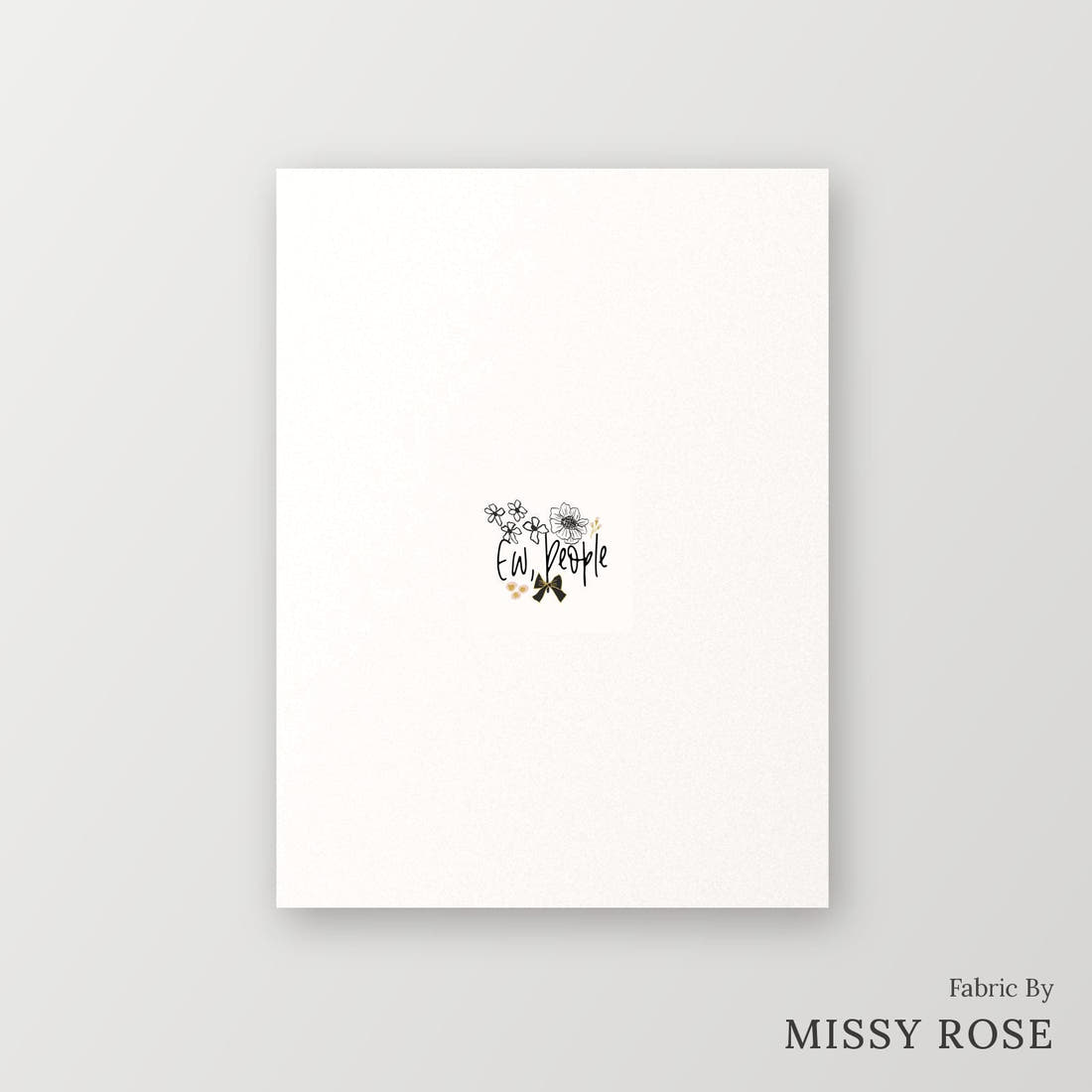 Profanity Fabric Panel 153 – printed fabric panel with centred picture, custom printed to order | Fabric by Missy Rose