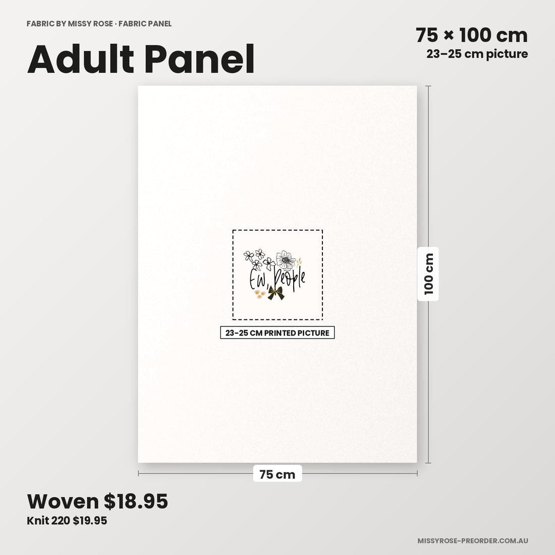 Profanity Fabric Panel 153 adult panel sizing – 23–25 cm printed picture on 75 × 100 cm fabric | Fabric by Missy Rose