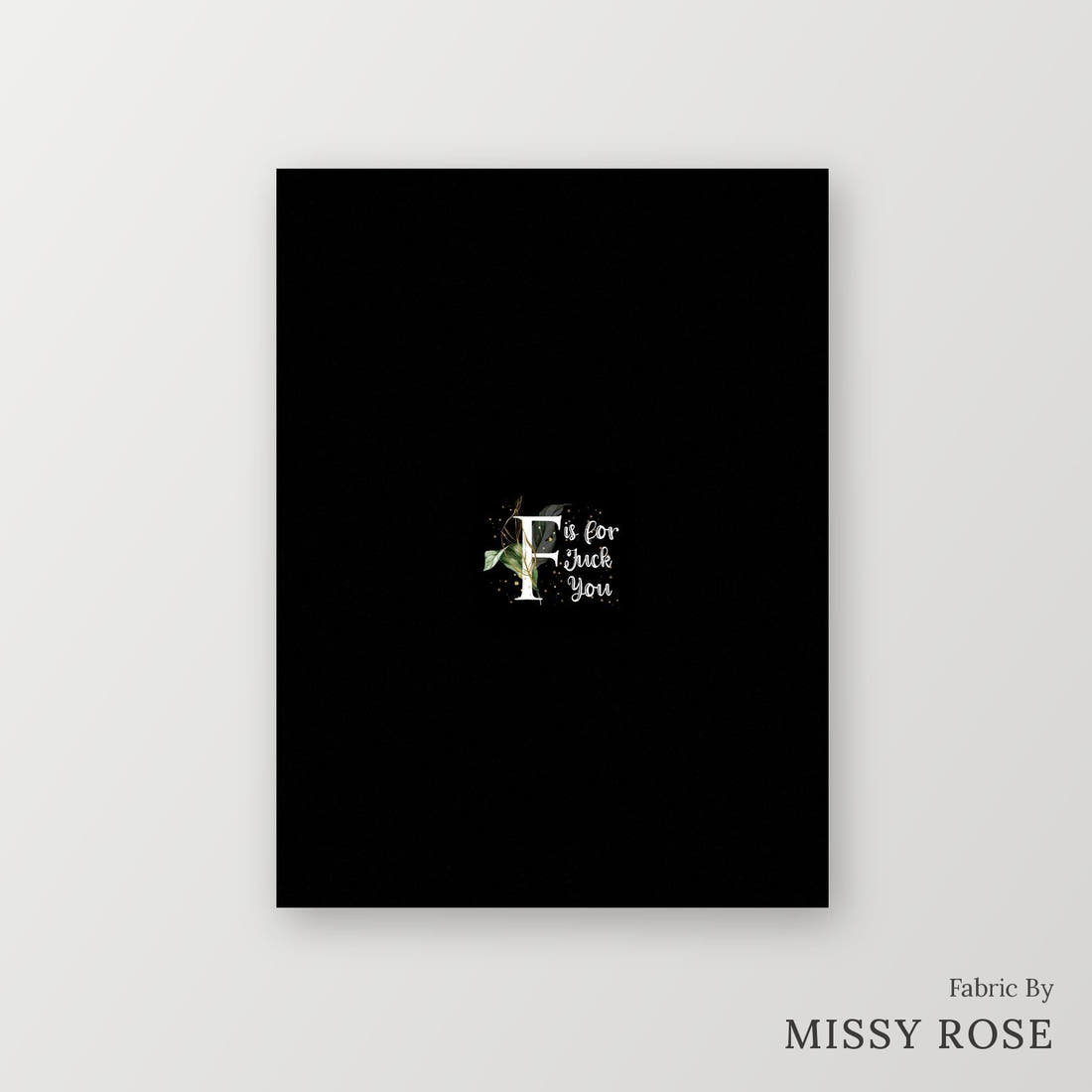 Profanity Fabric Panel 154 – printed fabric panel with centred picture, custom printed to order | Fabric by Missy Rose