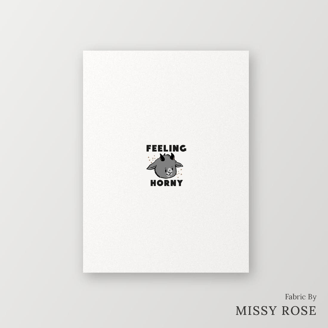Profanity Fabric Panel 157 – printed fabric panel with centred picture, custom printed to order | Fabric by Missy Rose