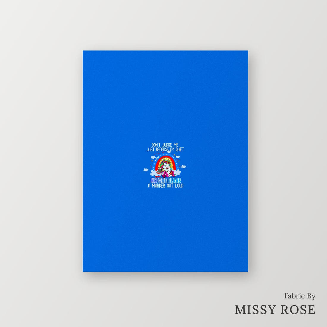 Profanity Fabric Panel 16 – printed fabric panel with centred picture, custom printed to order | Fabric by Missy Rose