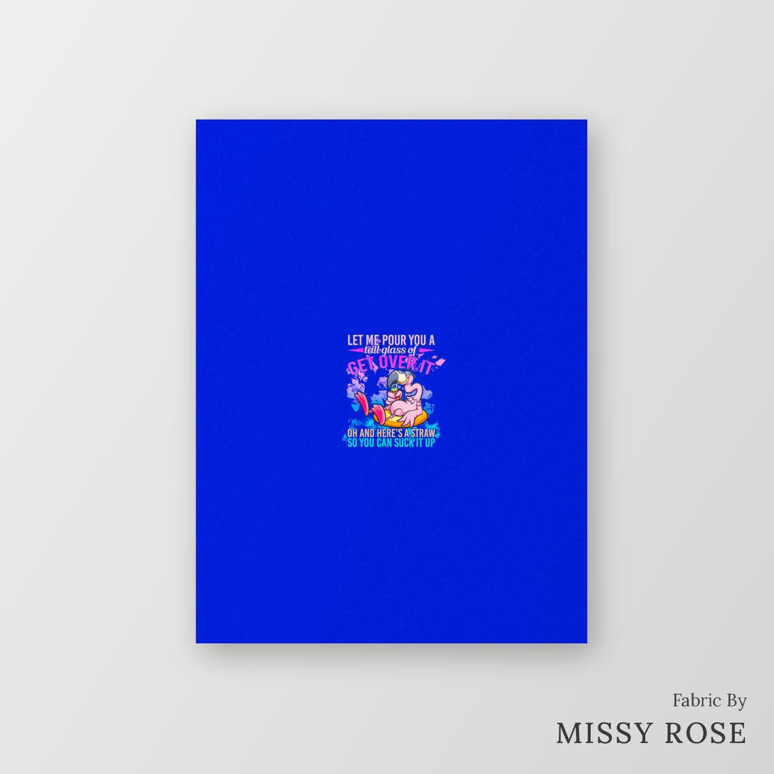 Profanity Fabric Panel 160 – printed fabric panel with centred picture, custom printed to order | Fabric by Missy Rose