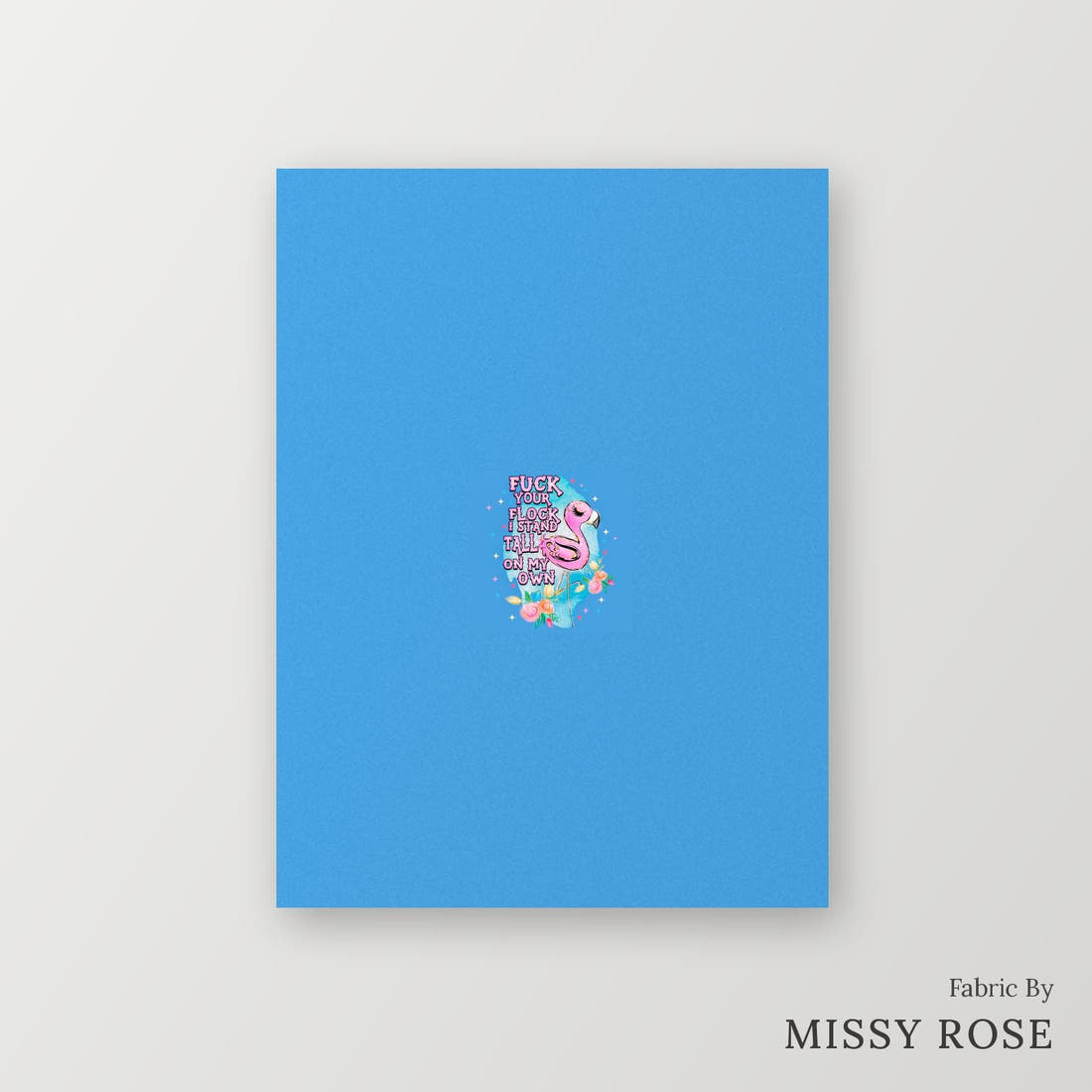 Profanity Fabric Panel 161 – printed fabric panel with centred picture, custom printed to order | Fabric by Missy Rose