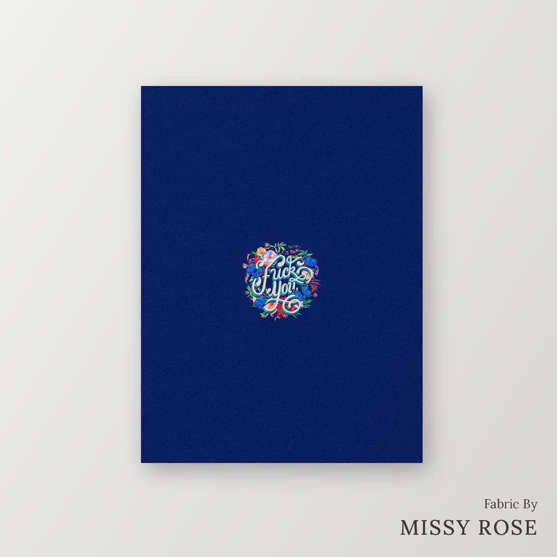 Profanity Fabric Panel 162 – printed fabric panel with centred picture, custom printed to order | Fabric by Missy Rose