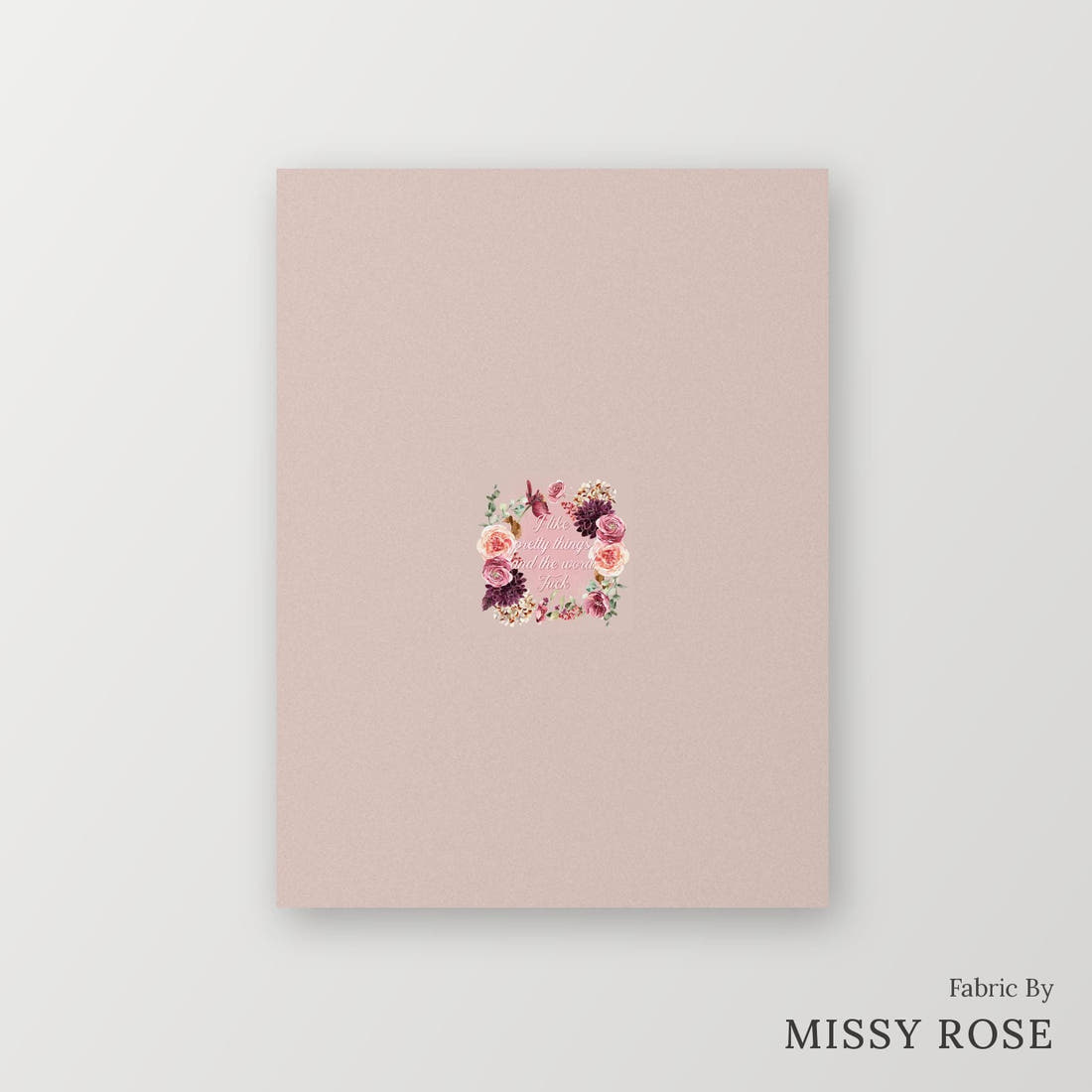 Profanity Fabric Panel 163 – printed fabric panel with centred picture, custom printed to order | Fabric by Missy Rose