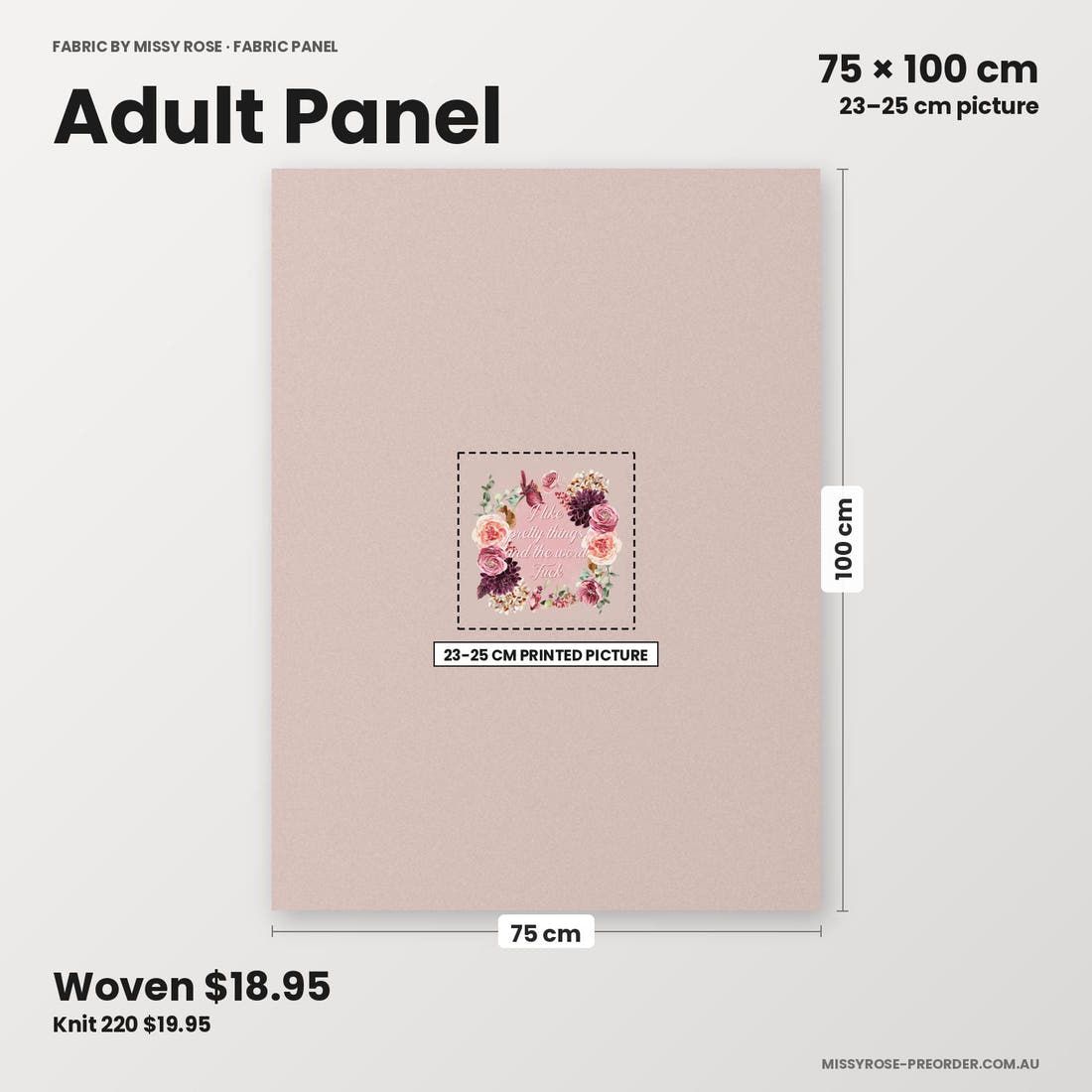 Profanity Fabric Panel 163 adult panel sizing – 23–25 cm printed picture on 75 × 100 cm fabric | Fabric by Missy Rose