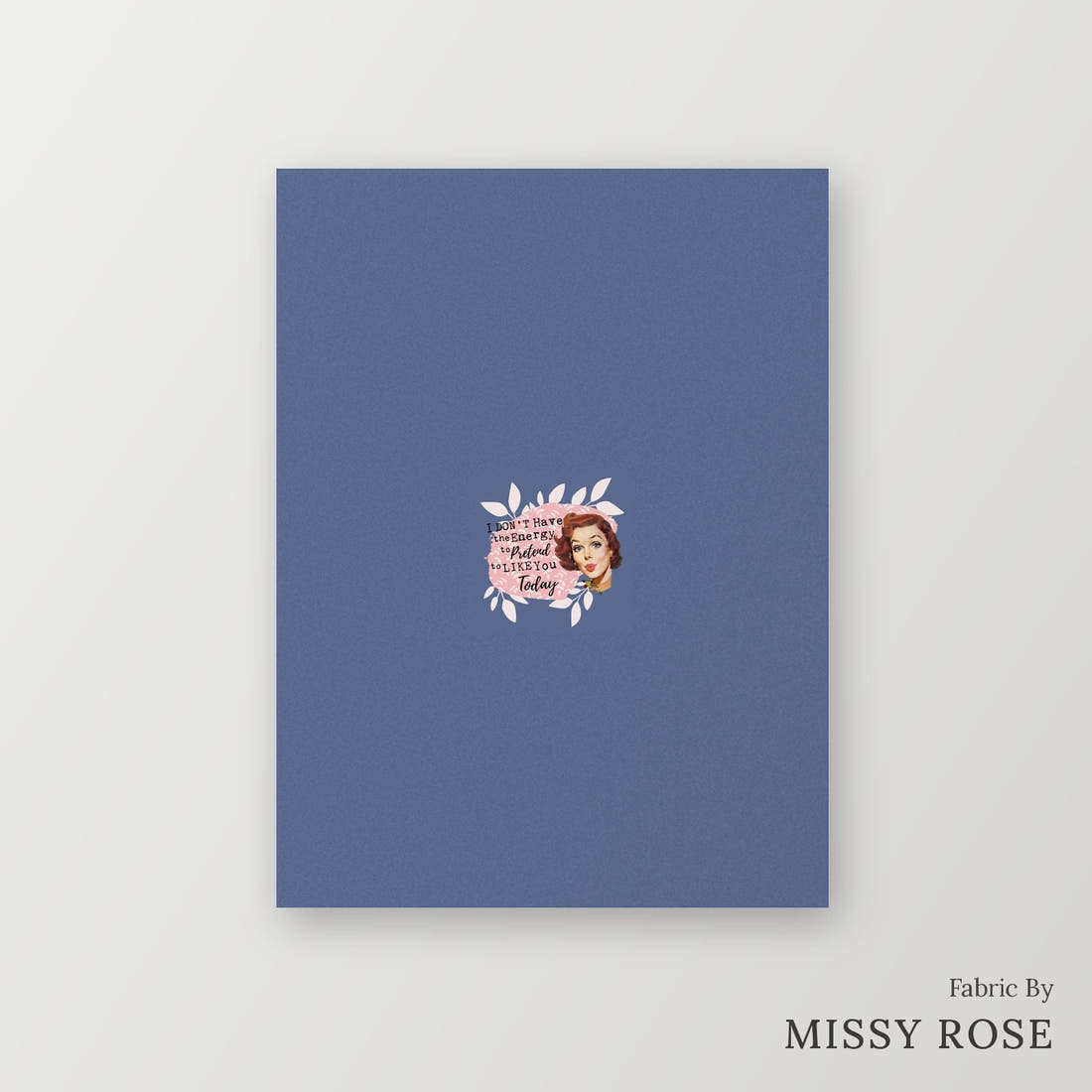 Profanity Fabric Panel 164 – printed fabric panel with centred picture, custom printed to order | Fabric by Missy Rose