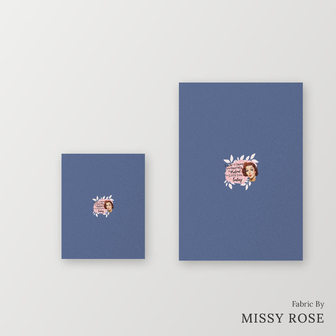 Profanity Fabric Panel 164 – universal and adult panel sizes side by side | Fabric by Missy Rose