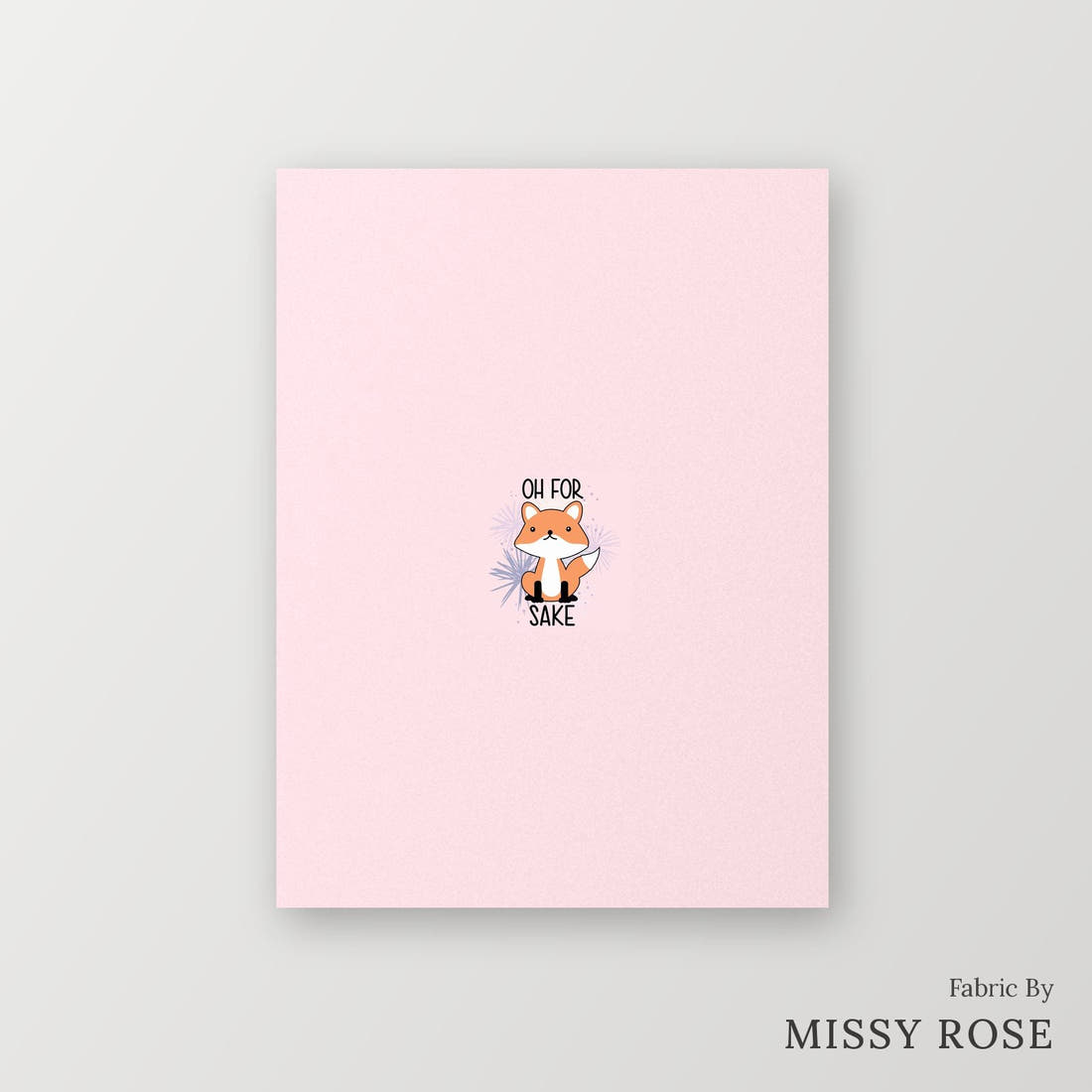 Profanity Fabric Panel 167 – printed fabric panel with centred picture, custom printed to order | Fabric by Missy Rose