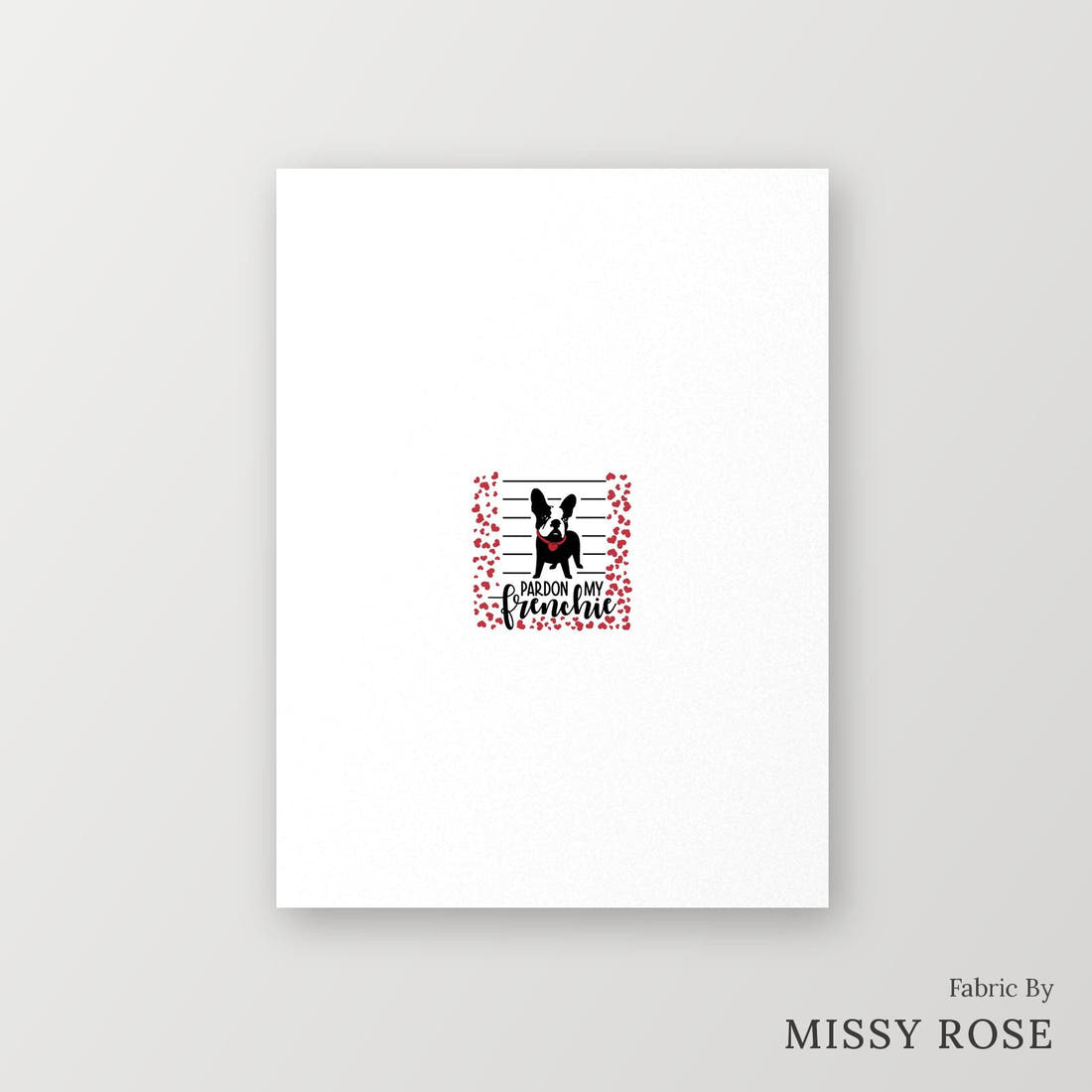 Profanity Fabric Panel 168 – printed fabric panel with centred picture, custom printed to order | Fabric by Missy Rose