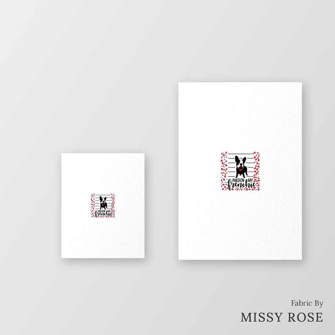 Profanity Fabric Panel 168 – universal and adult panel sizes side by side | Fabric by Missy Rose
