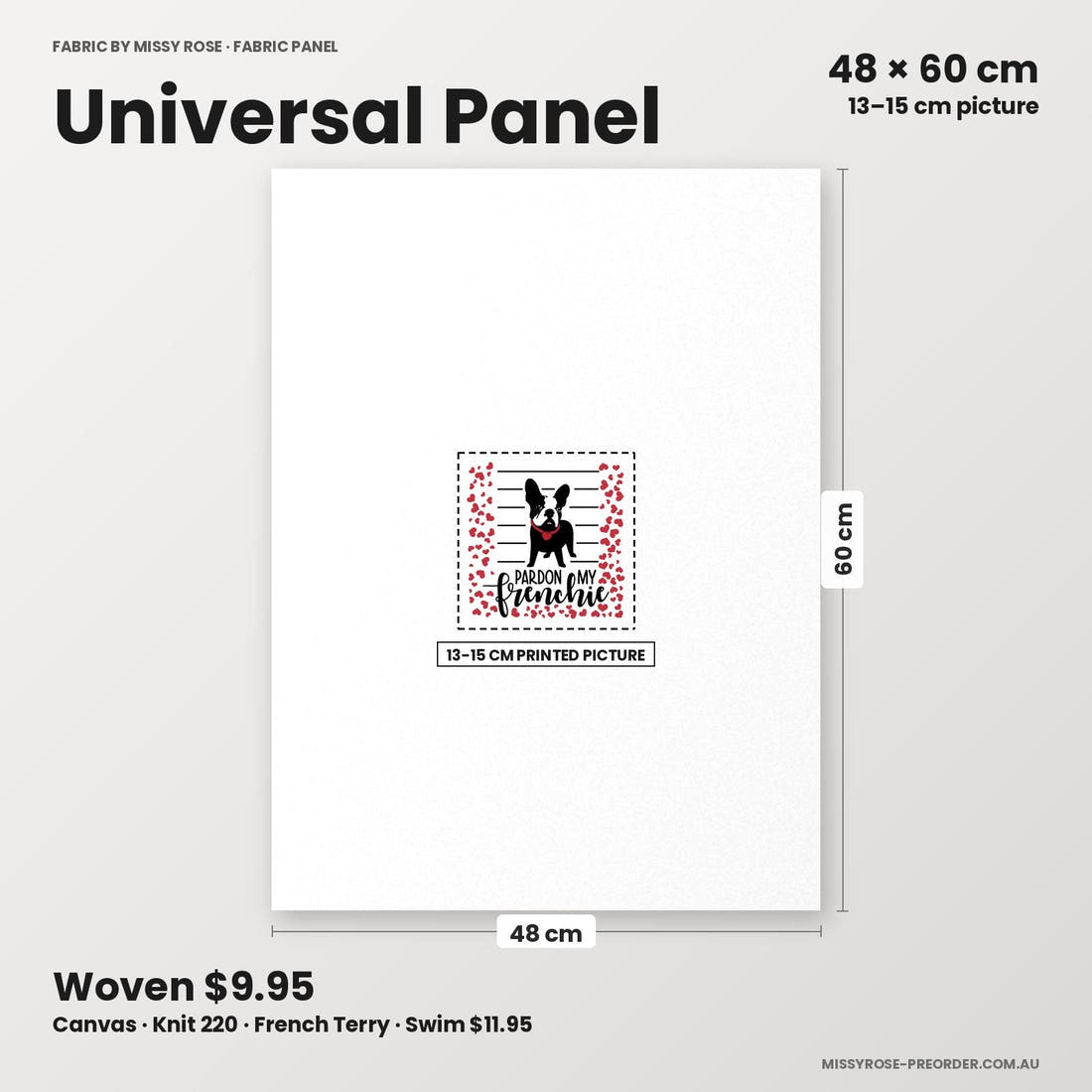 Profanity Fabric Panel 168 universal panel sizing – 13–15 cm printed picture on 48 × 60 cm fabric | Fabric by Missy Rose