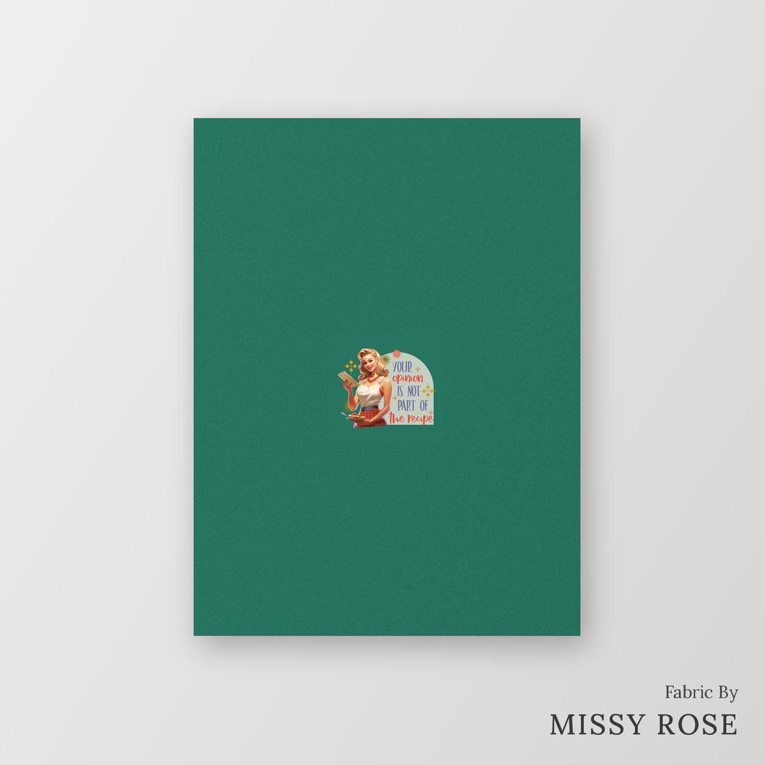 Profanity Fabric Panel 17 – printed fabric panel with centred picture, custom printed to order | Fabric by Missy Rose