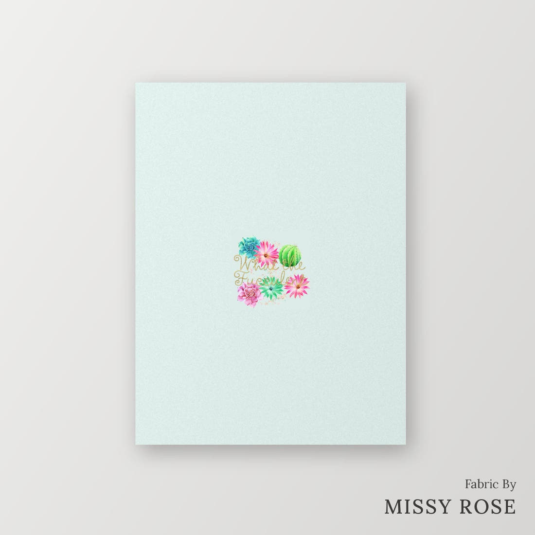 Profanity Fabric Panel 172 – printed fabric panel with centred picture, custom printed to order | Fabric by Missy Rose