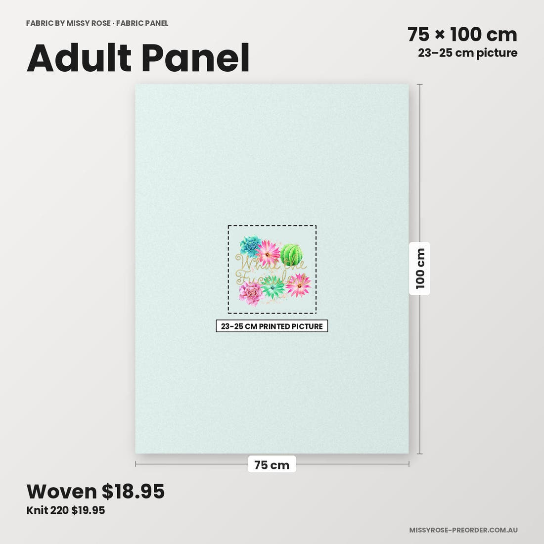 Profanity Fabric Panel 172 adult panel sizing – 23–25 cm printed picture on 75 × 100 cm fabric | Fabric by Missy Rose