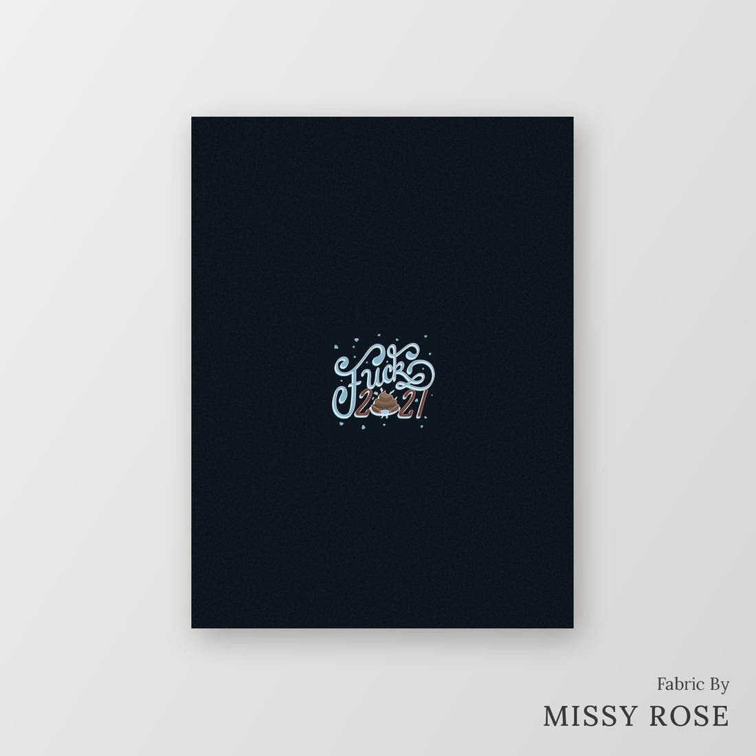 Profanity Fabric Panel 173 – printed fabric panel with centred picture, custom printed to order | Fabric by Missy Rose