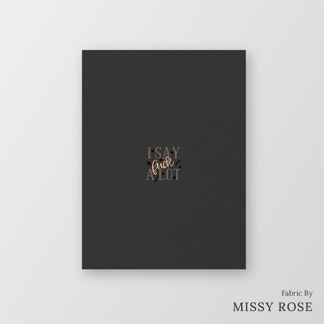 Profanity Fabric Panel 174 – printed fabric panel with centred picture, custom printed to order | Fabric by Missy Rose