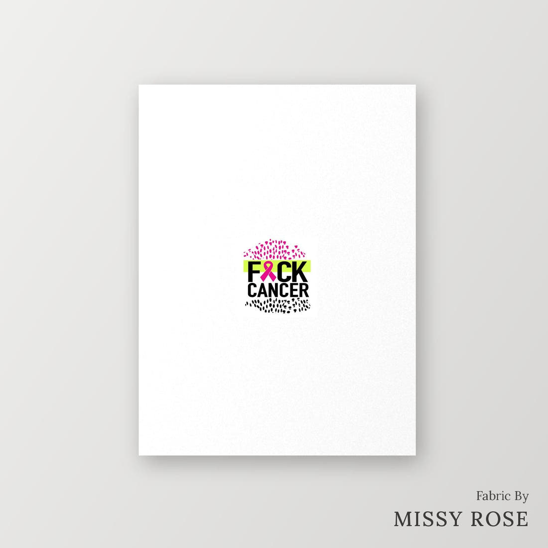 Profanity Fabric Panel 175 – printed fabric panel with centred picture, custom printed to order | Fabric by Missy Rose