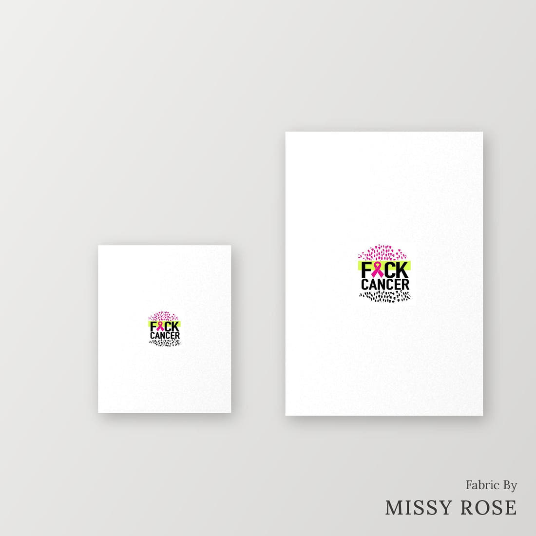 Profanity Fabric Panel 175 – universal and adult panel sizes side by side | Fabric by Missy Rose